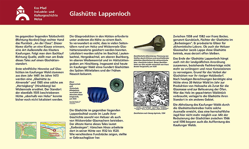 Tafel "Glashütte Lappenloch"