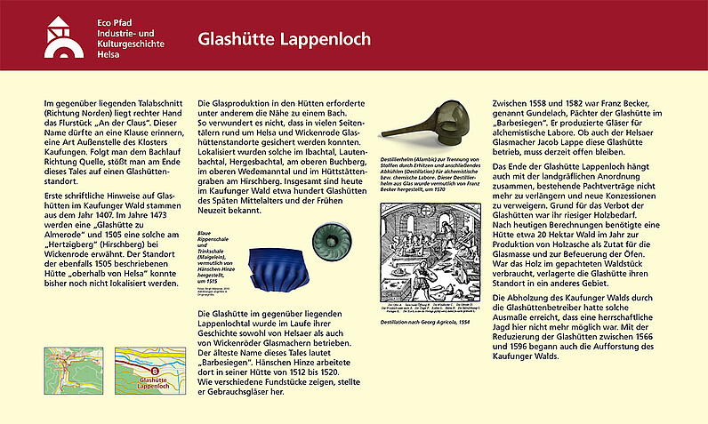 Tafel "Glashütte Lappenloch" Tafel "Glashütte Lappenloch"