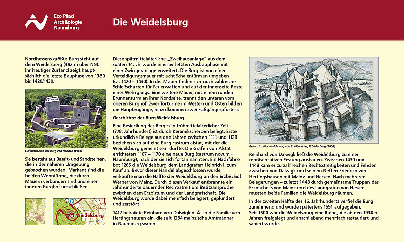 Tafel Die Weidelsburg Tafel Die Weidelsburg