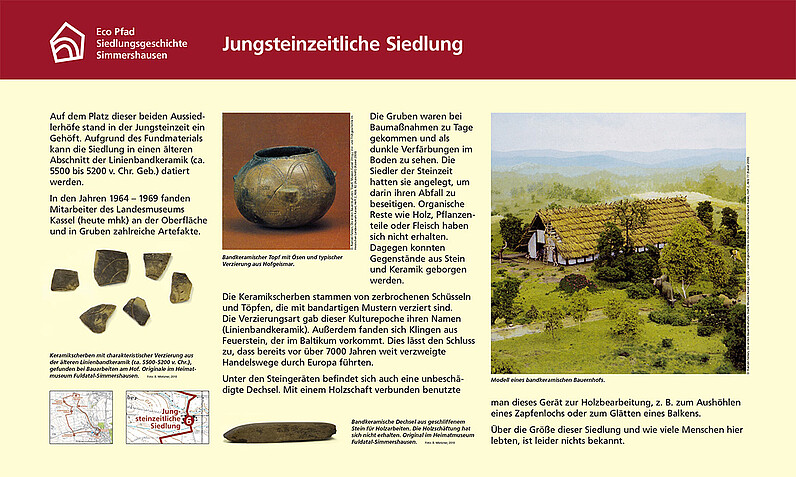 Tafel "Jungsteinzeitliche Siedlung"