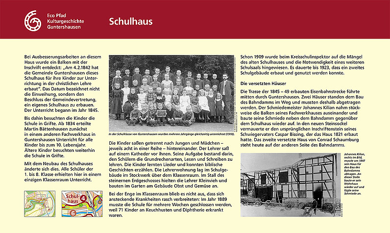 Tafel "Schulhaus"