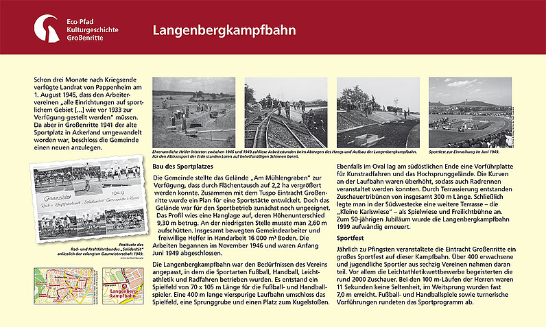 Tafel "Langenbergkampfbahn"