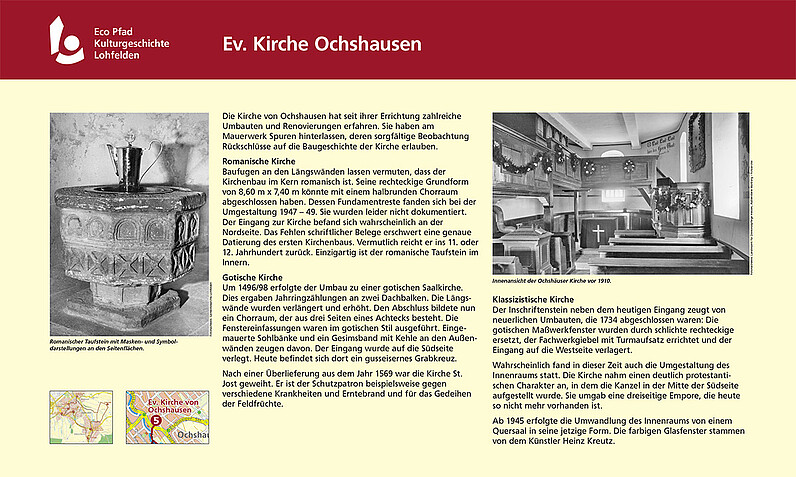 Tafel "Ev. Kirche Ochshausen"