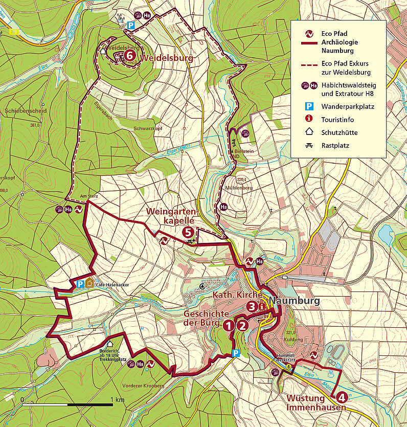 Plan Eco Pfad Archäologie Naumburg