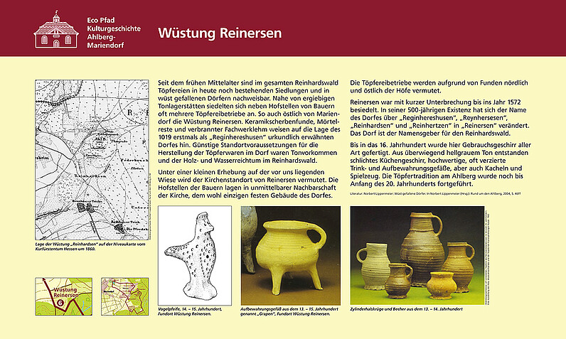 Tafel "Wüstung Reinersen"