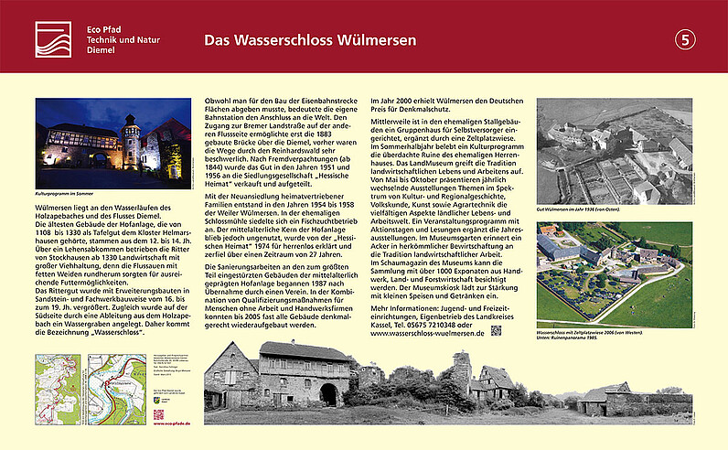Tafel "Das Wasserschloss Wülmersen"