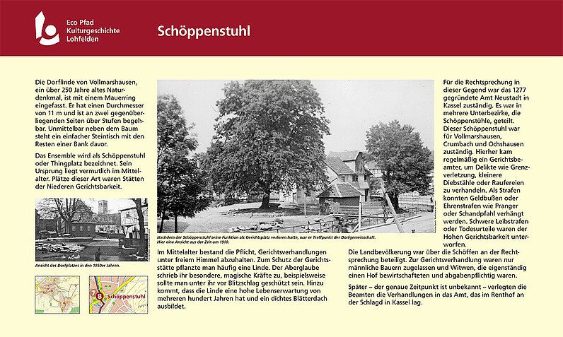 Tafel "Schöppenstuhl"