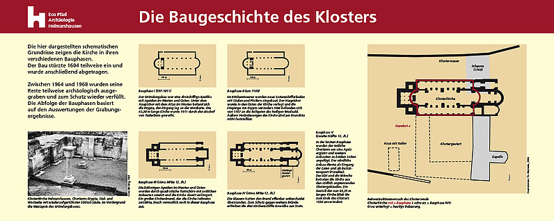 Baugeschichte des Klosters Helmarshausen Tafel "Baugeschichte des Klosters Helmarshausen"