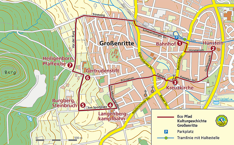 Karte Eco Pfad Kulturgeschichte Großenritte