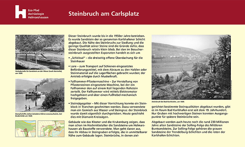 Steinbruch am Carlsplatz Tafel "Steinbruch am Carlsplatz"