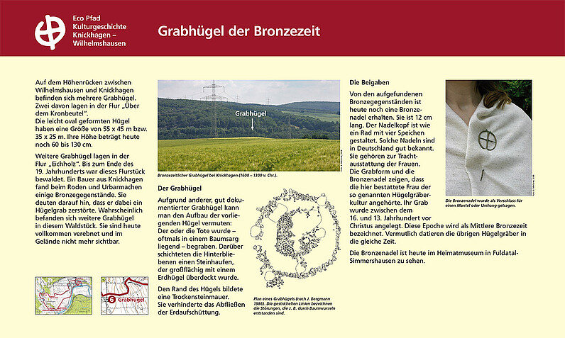 Tafel "Grabhügel der Bronzezeit"
