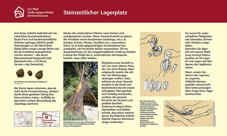 Tafel "Steinzeitlicher Lagerplatz"