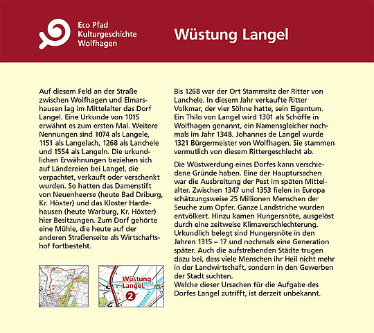Tafel "Wüstung Langel"