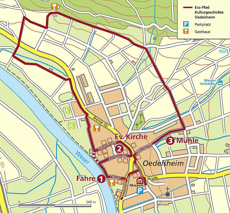 Karte Eco Pfad Kulturgeschichte Oedelsheim