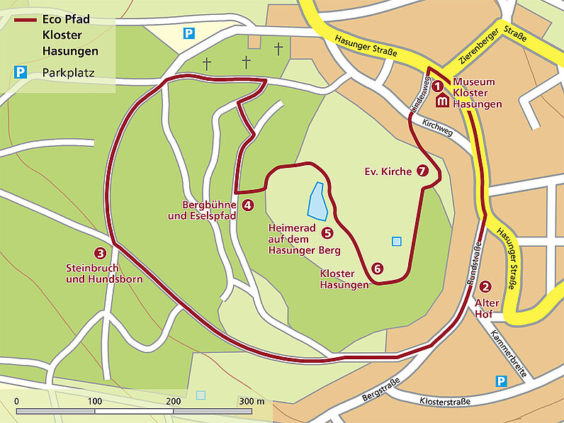 Karte Eco Pfad Kloster Hasungen