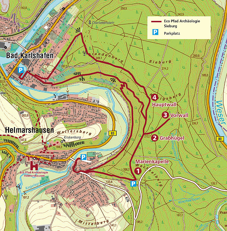 Plan Eco Pfad Archäologie Sieburg Plan Eco Pfad Archäologie Sieburg