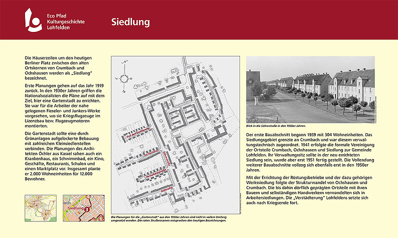 Tafel "Siedlung"