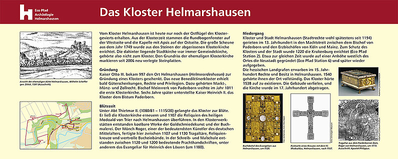 Das Kloster Helmarshausen Tafel "Das Kloster Helmarshausen"