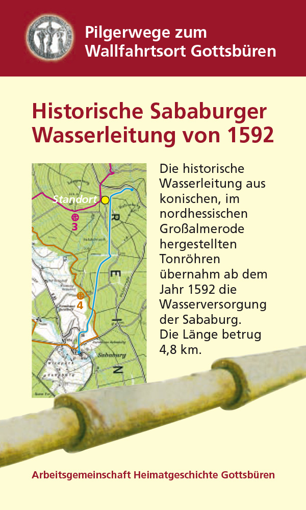Infotafel "Historische Sababurger Wasserleitung von 1592"
